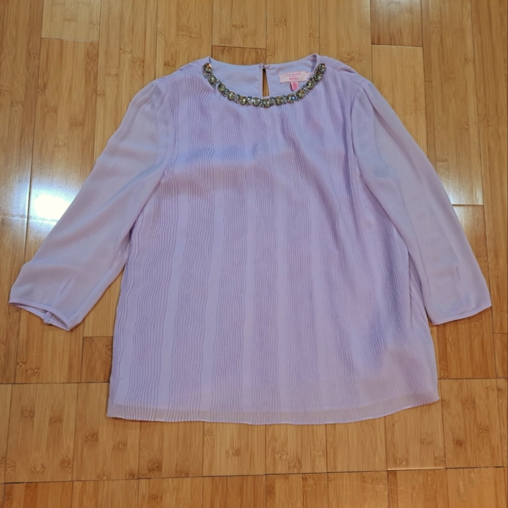 Ted Baker Lavender Beaded Blouse